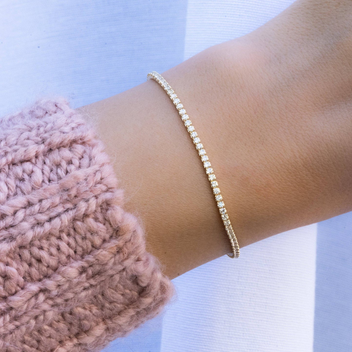 1.75mm Tennis Bracelet available in Gold and SIlver
