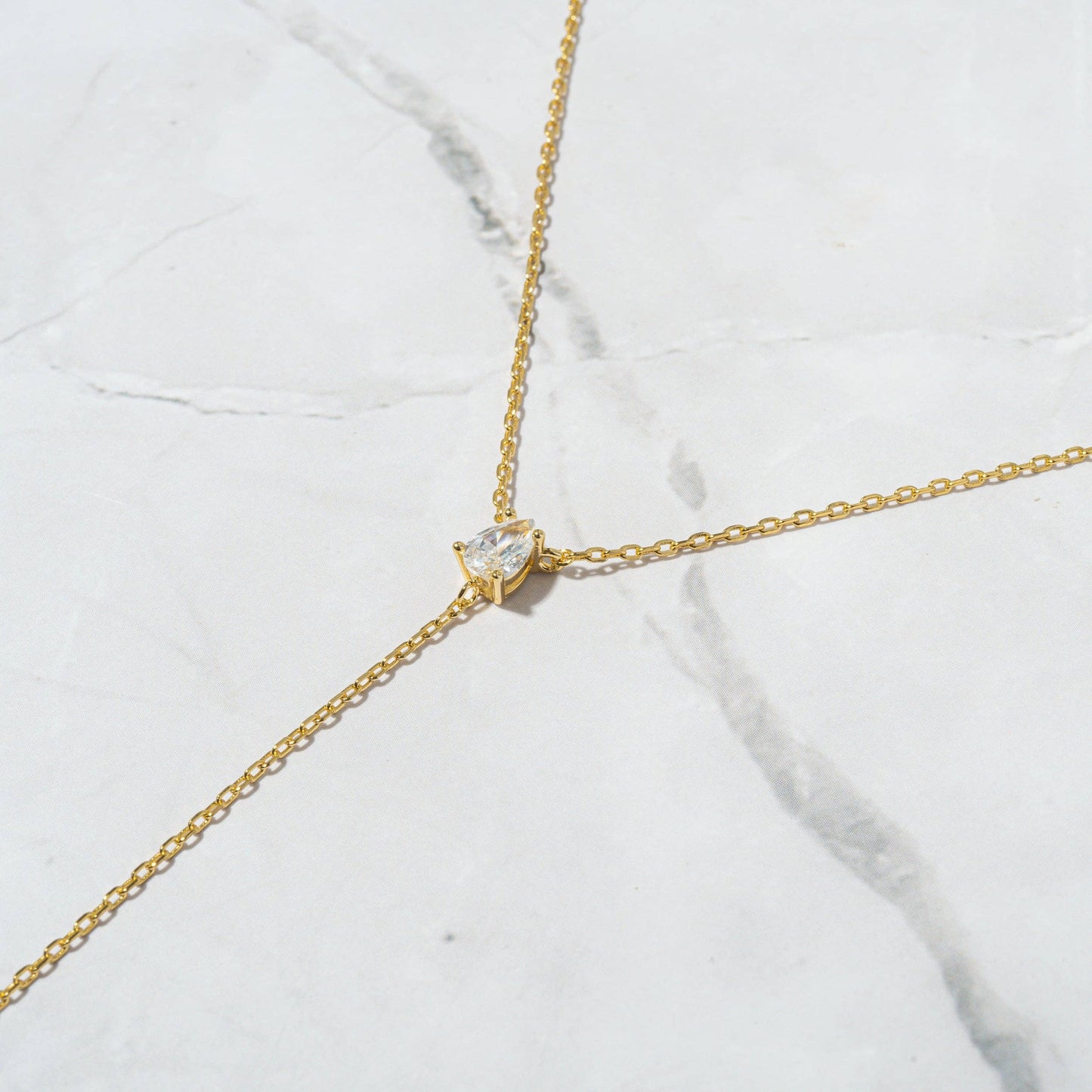 Gold Pear Lariat
