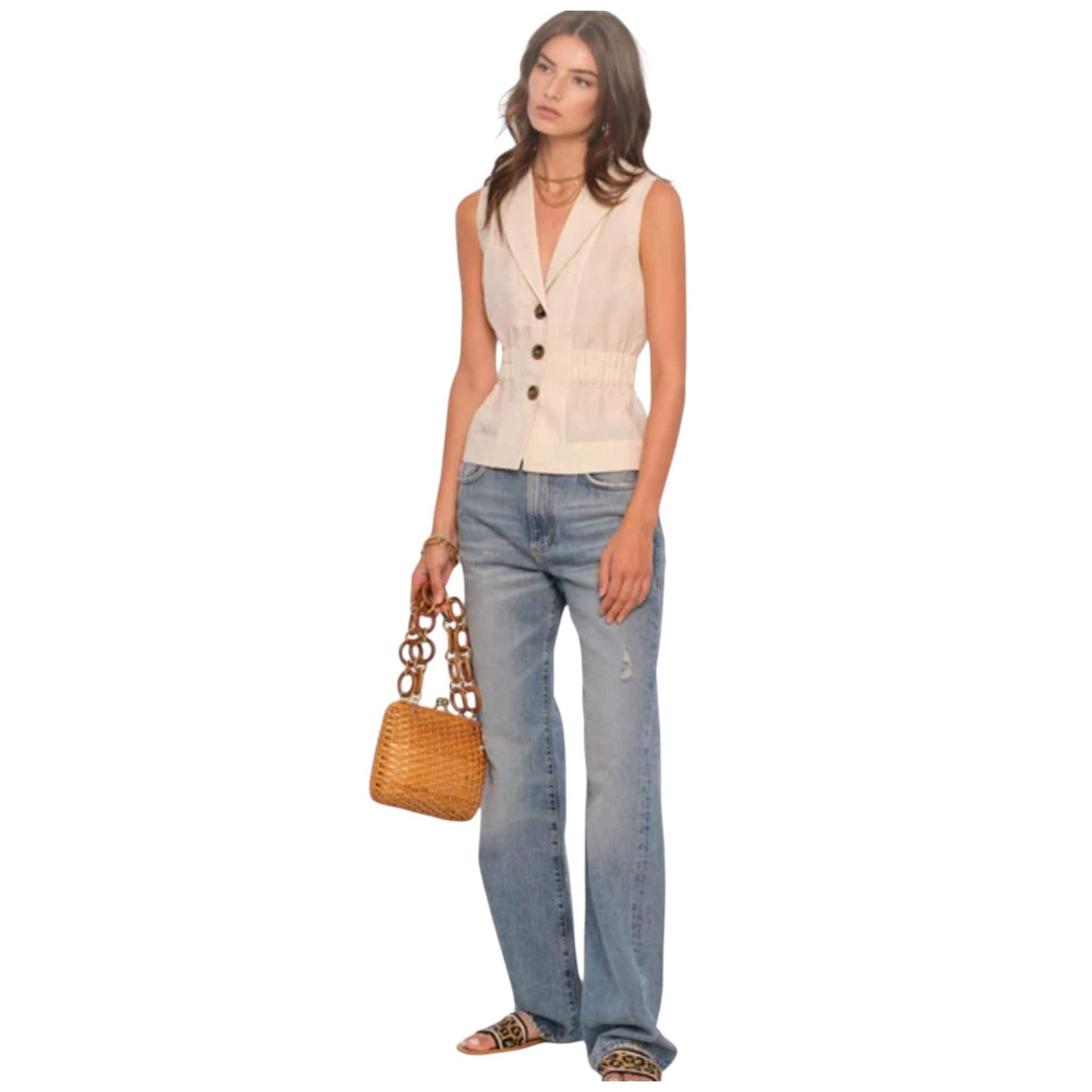 Otto Vest by Heartloom in Ecru