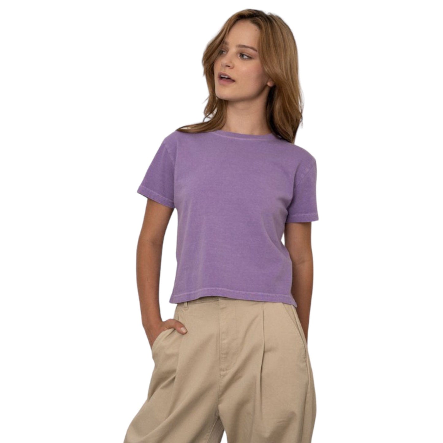 Pigment Washed Lavender Tee