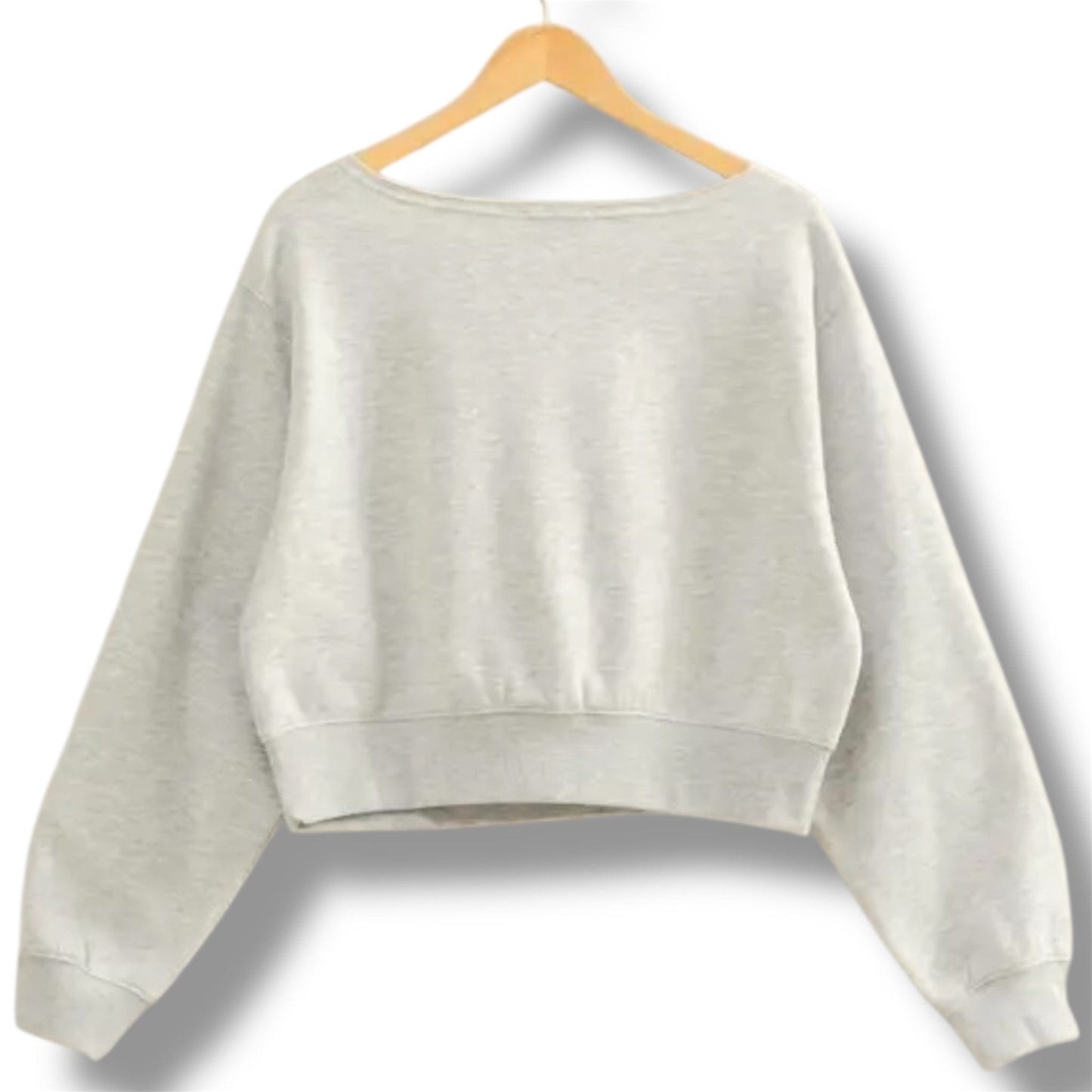Heather Grey Off The Shoulder Sweatshirt