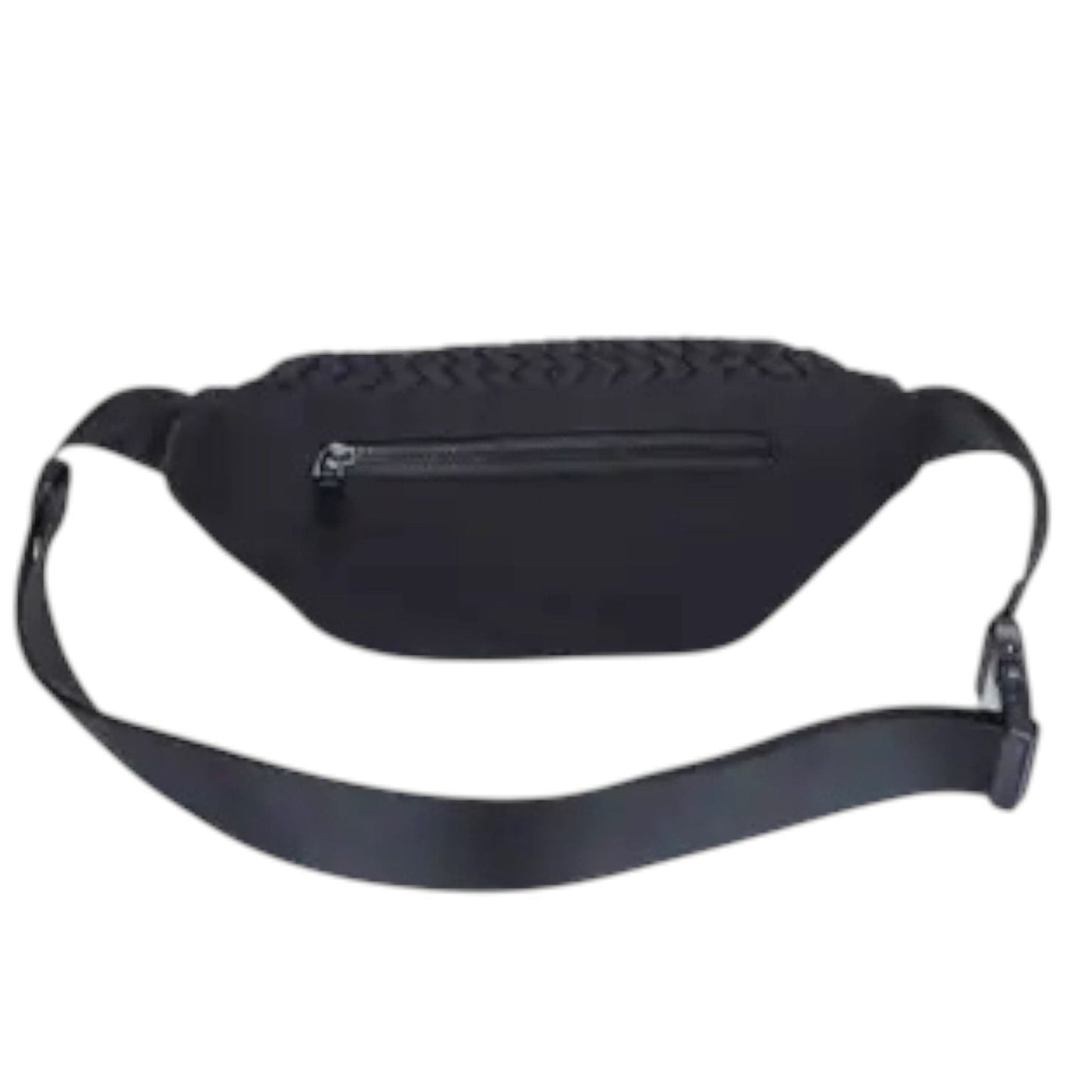 Sol and Solene Aim High Woven Neoprene Belt Bag in Black