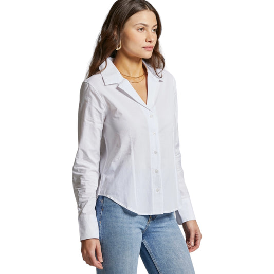 Cotton Button Up White Tailored Shirt