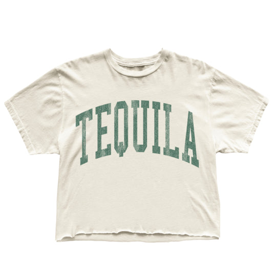 Retro Brand TEQUILA cropped soft tee