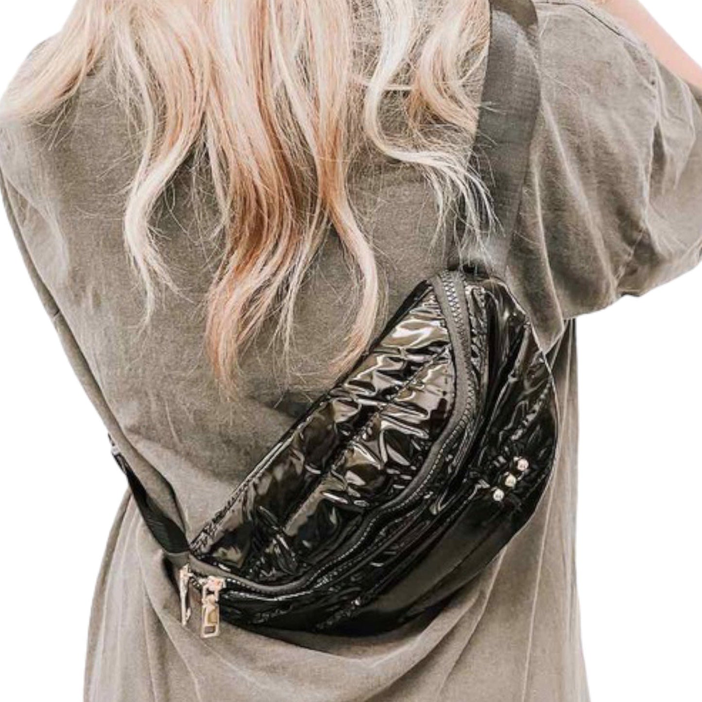 Shiny Puffy Crossbody Bag