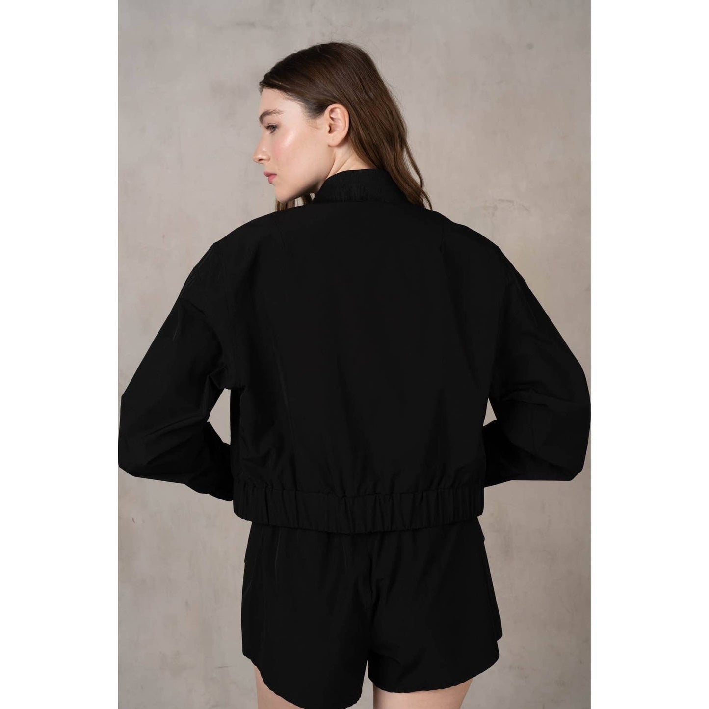 Stretch Woven Bomber Jacket