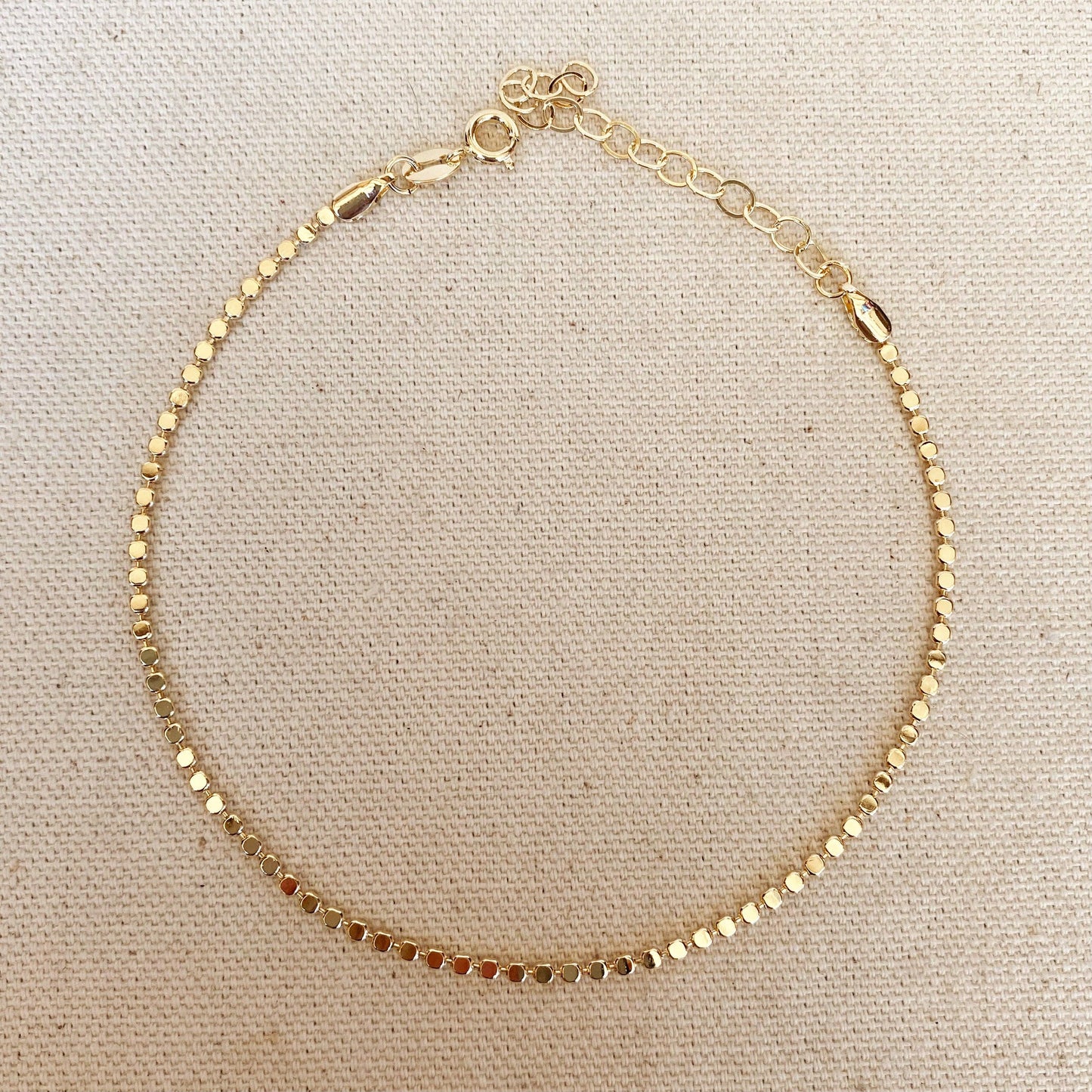 Flat Dot Chain Anklet 2MM