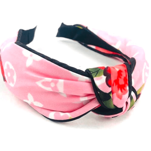 Designer Inspired Pink Flower Headband