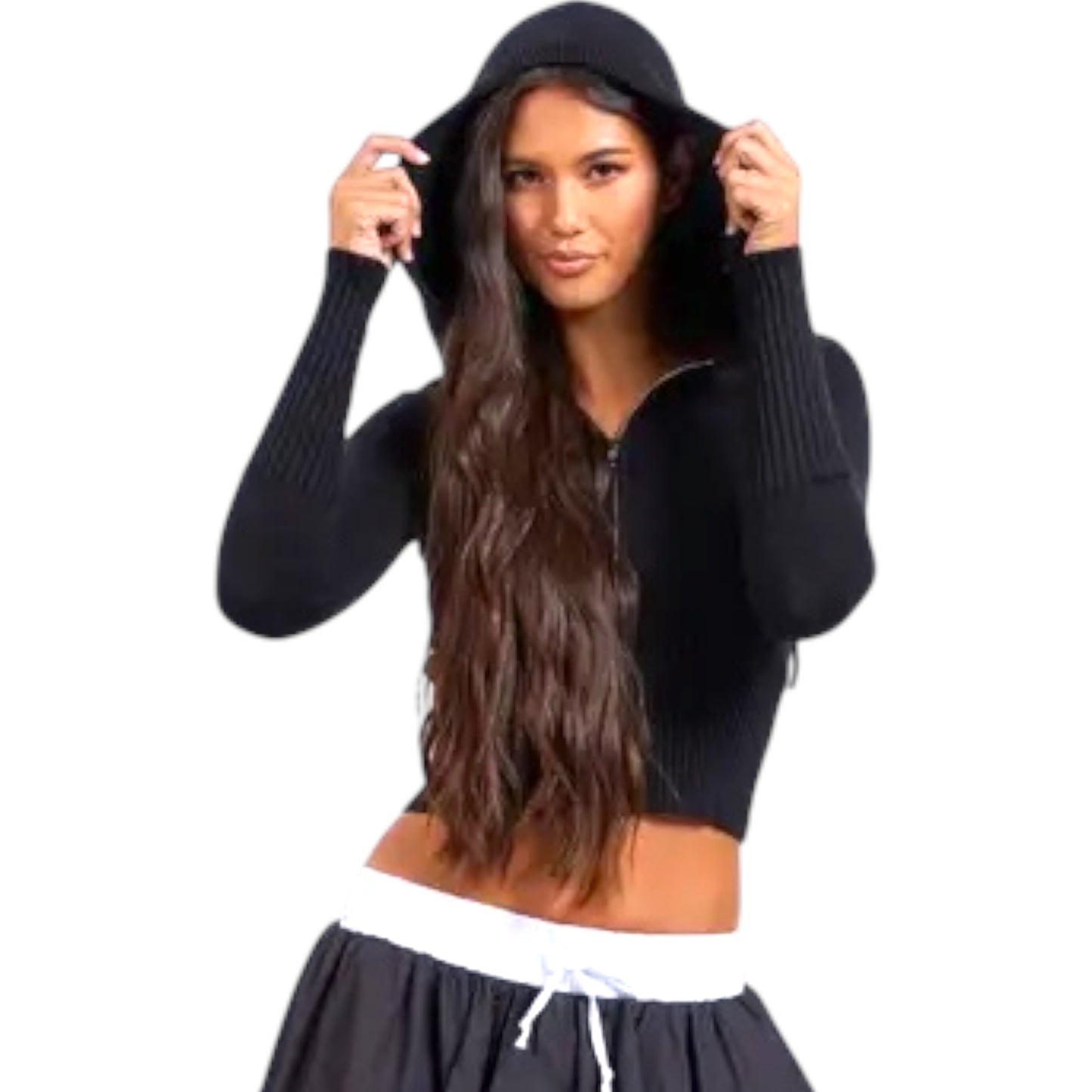 Black Sweater zip up Hoodie