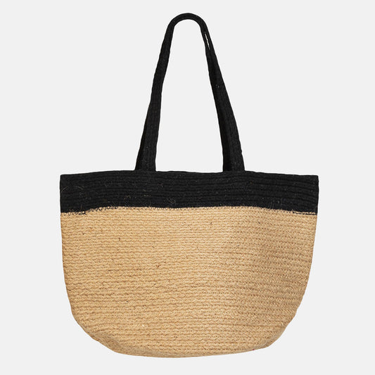 Handmade Cotton Jute Tote Bag In Natural