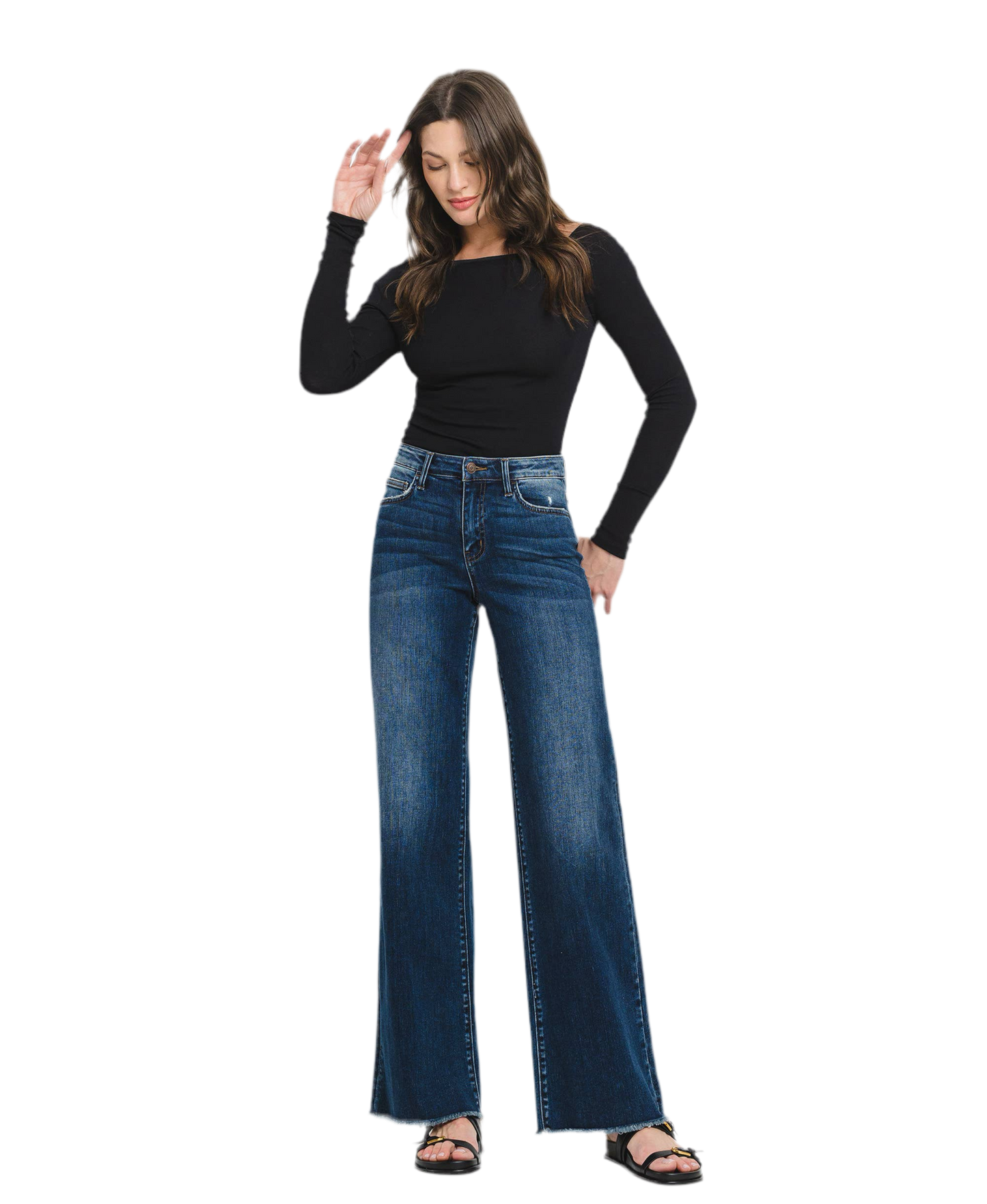 High Rise Wide Leg Jeans