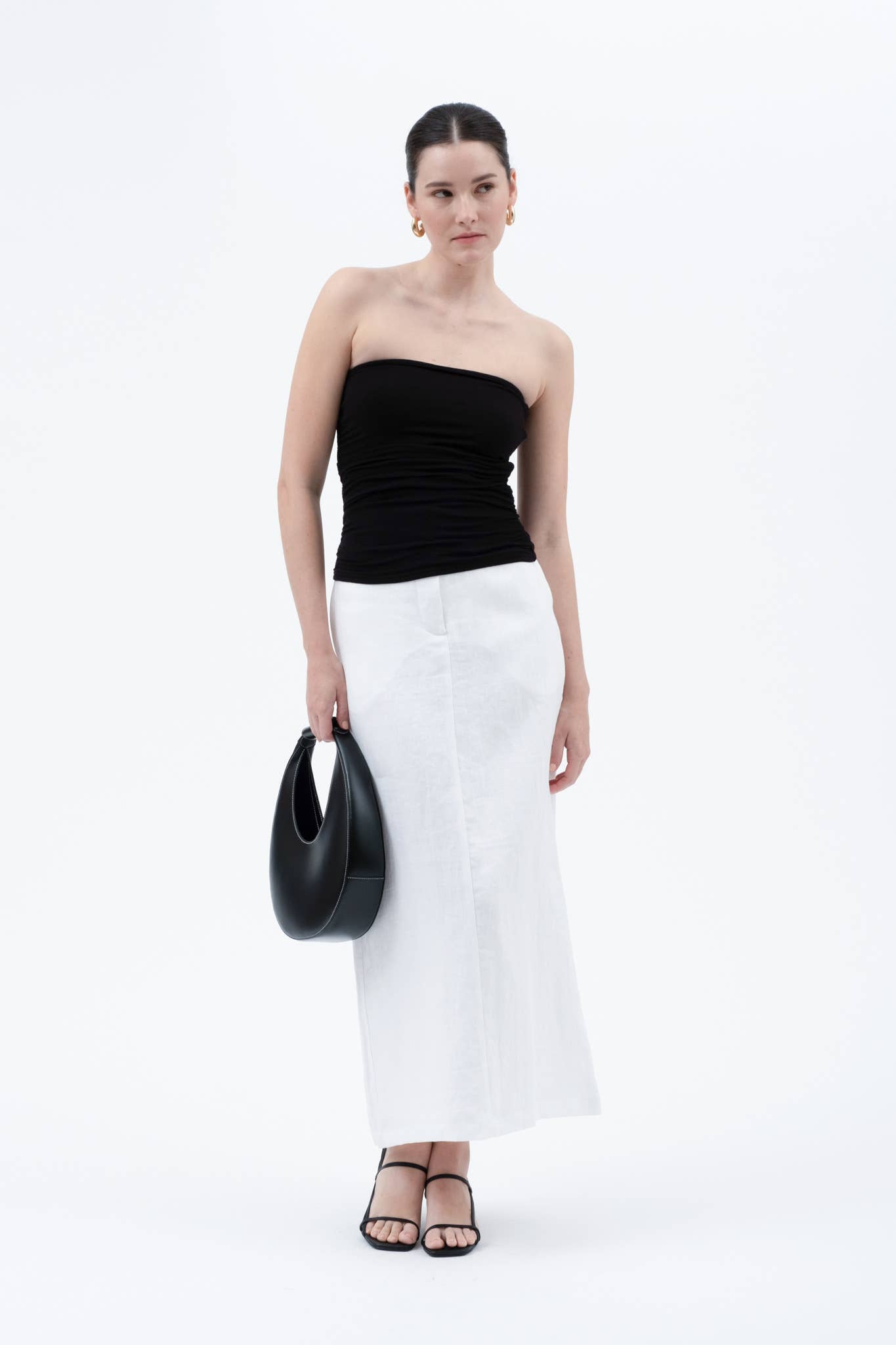 Black Reversible Strapless Tube Top