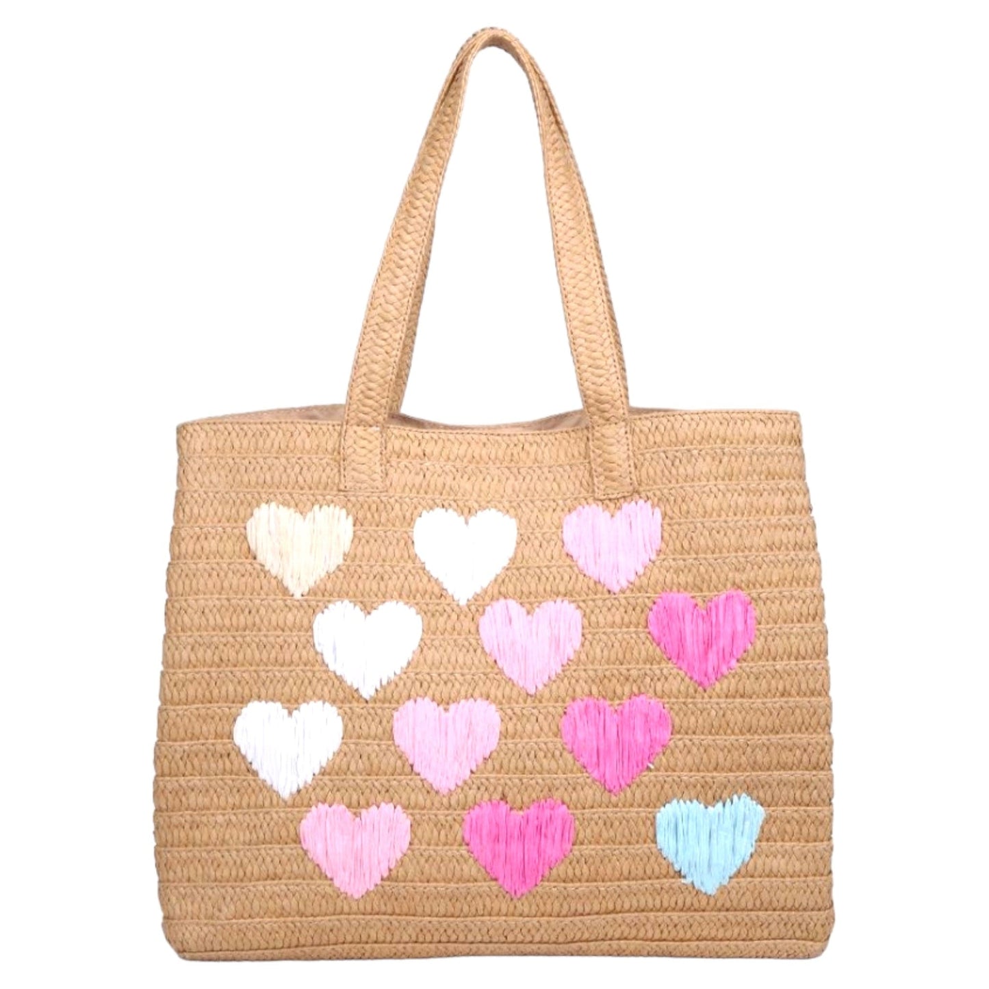 Heart Straw Tote bag