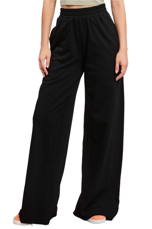 Wide Leg Cotton Jogger Sweatpants