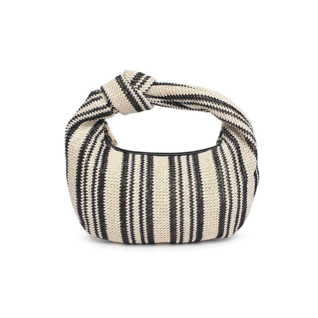 Black and White Striped Clutch