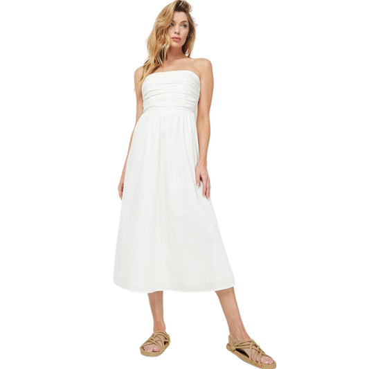 Strapless Maxi Dress in White