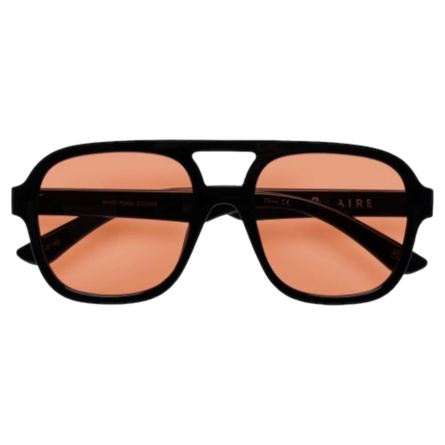 Aire Whirlpool Sunglasses in Black with tan tint lenses