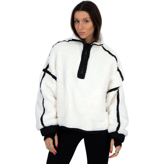 Sherpa Funnel Neck Half Zip Top