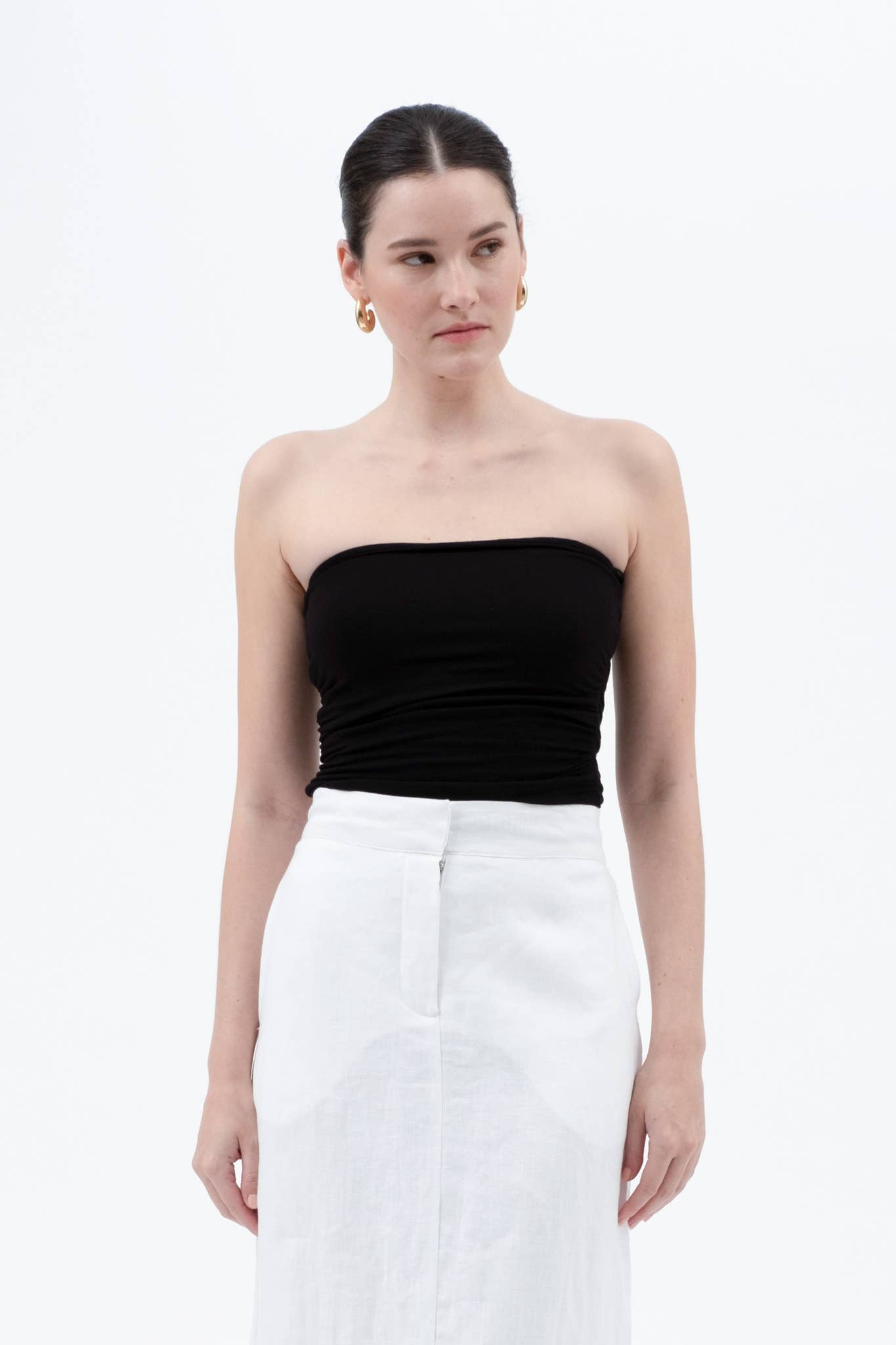 Black Reversible Strapless Tube Top