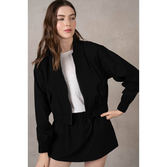 Stretch Woven Bomber Jacket