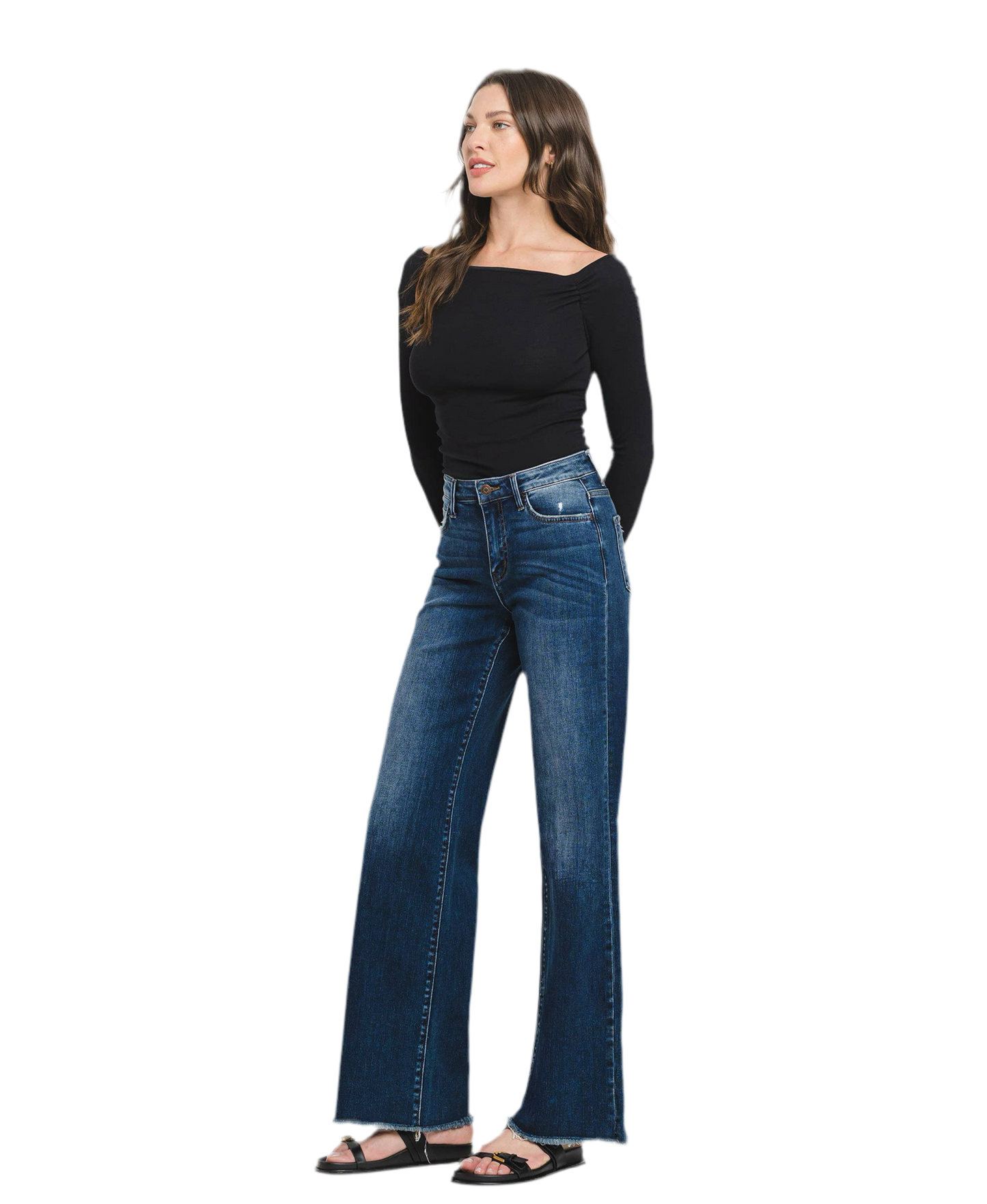 High Rise Wide Leg Jeans