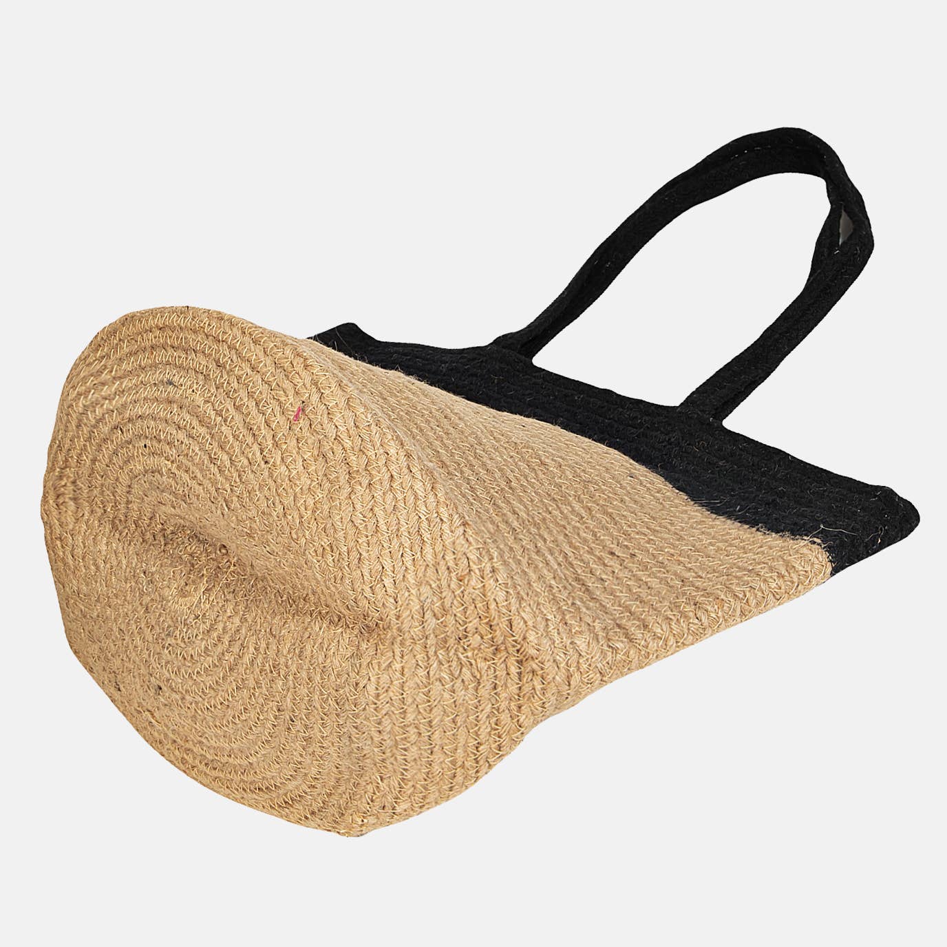 Handmade Cotton Jute Tote Bag In Natural