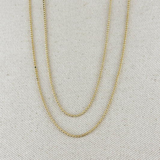 Flat Dot Chain Necklace 1.5MM
