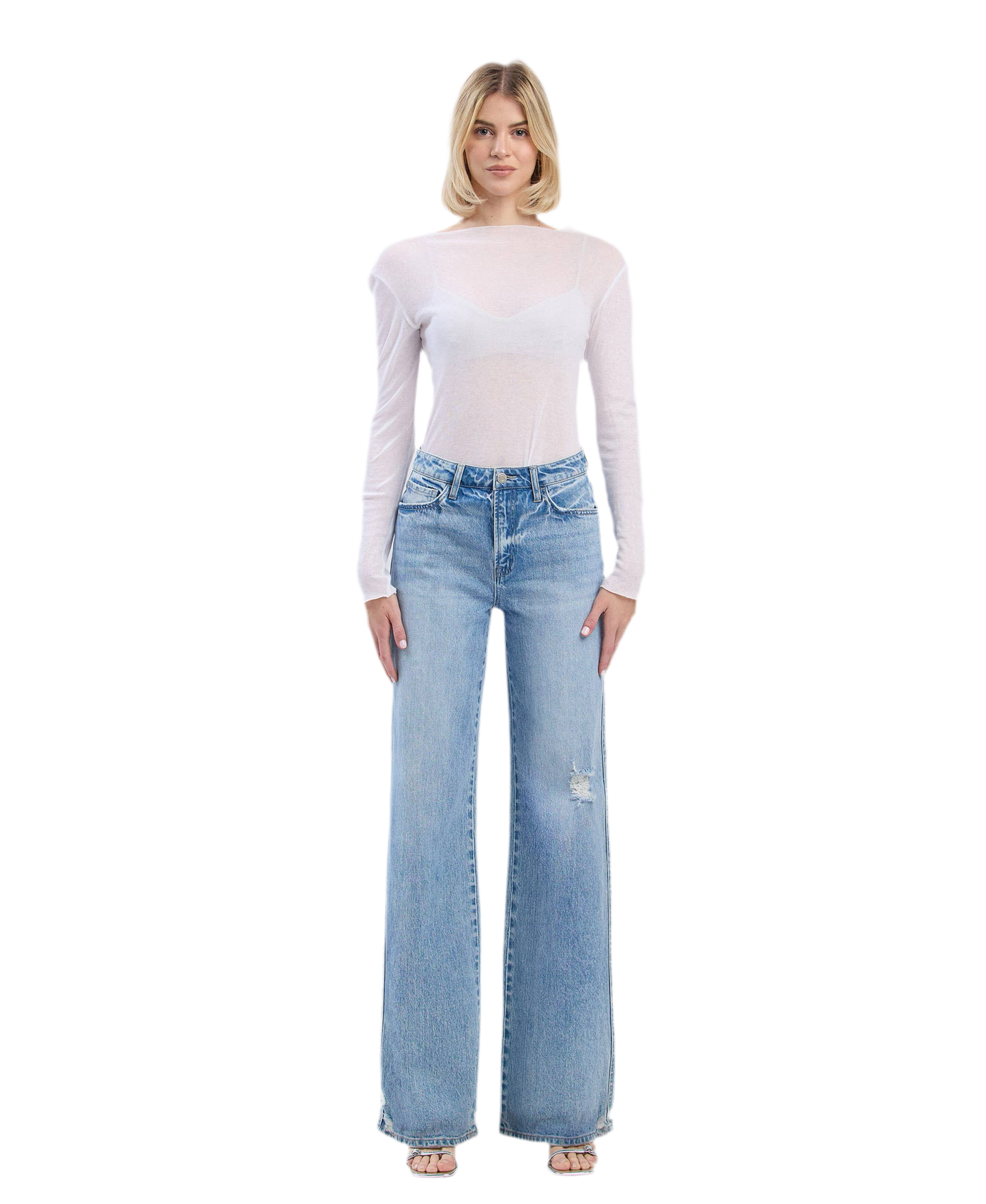 High Rise Baggy Wide Leg Jeans