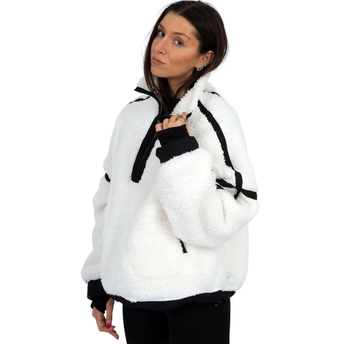 Sherpa Funnel Neck Half Zip Top
