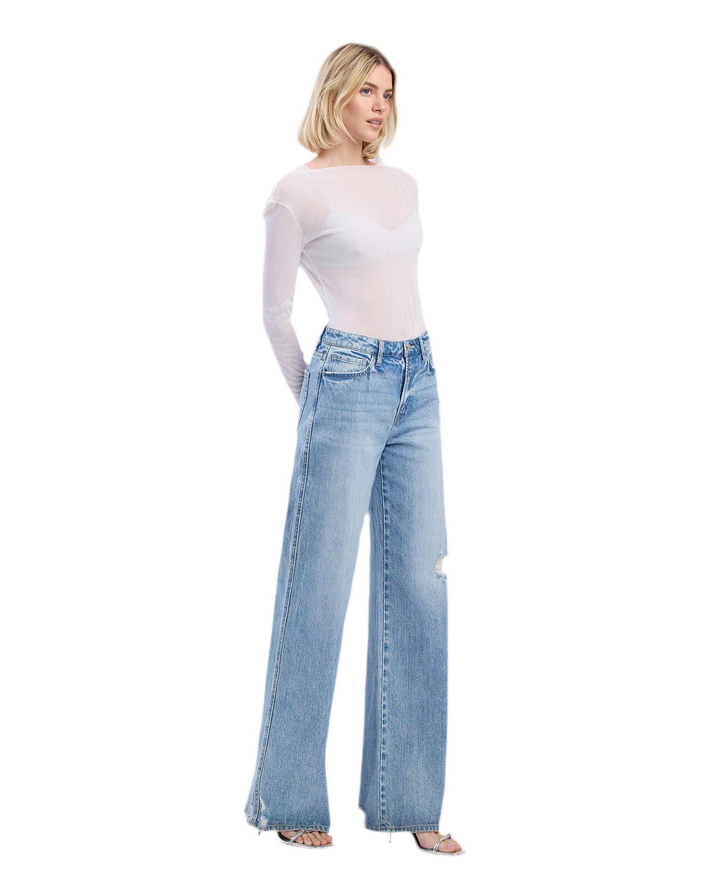 High Rise Baggy Wide Leg Jeans