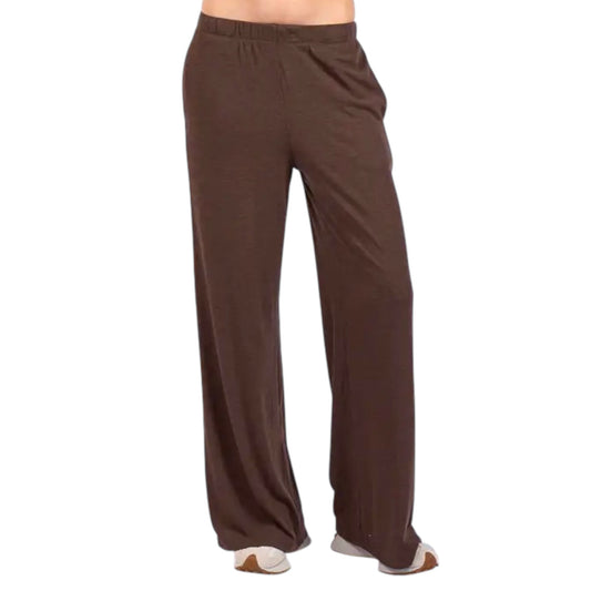 Super Soft Wide Leg Brown Pants