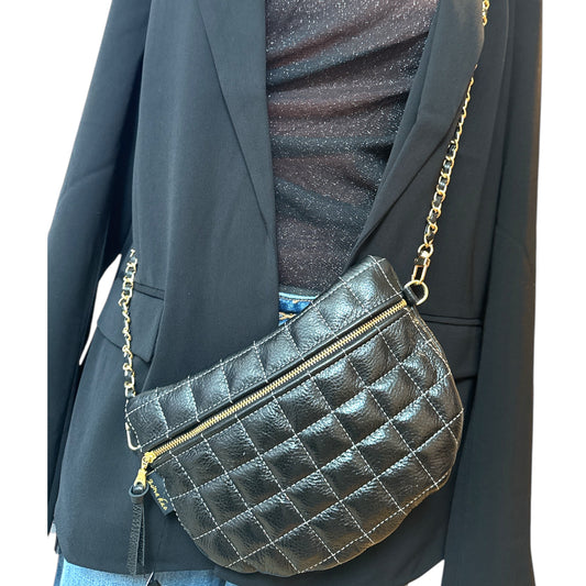 Zina Kao Quilted Boulder Bag with Chain