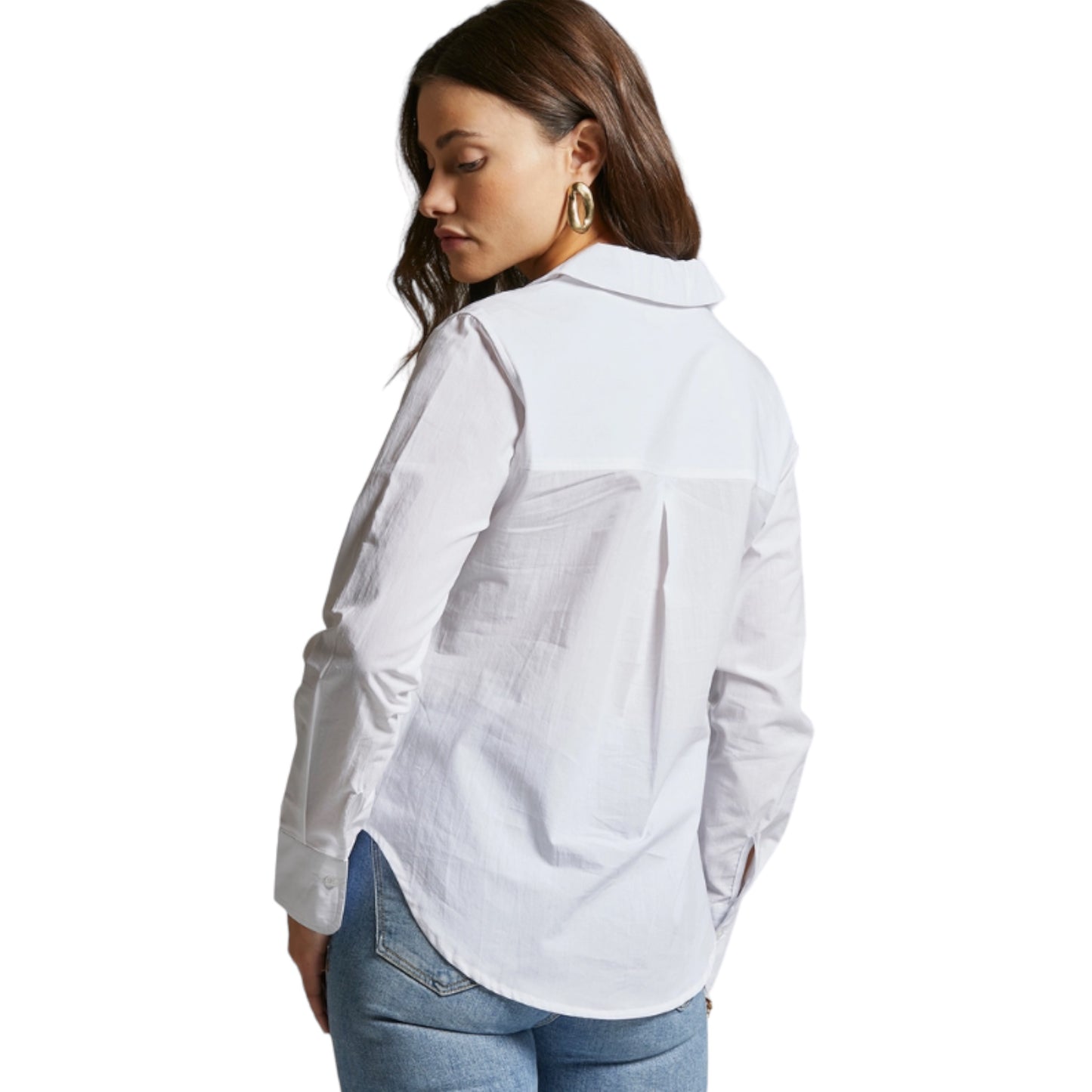 Cotton Button Up White Tailored Shirt