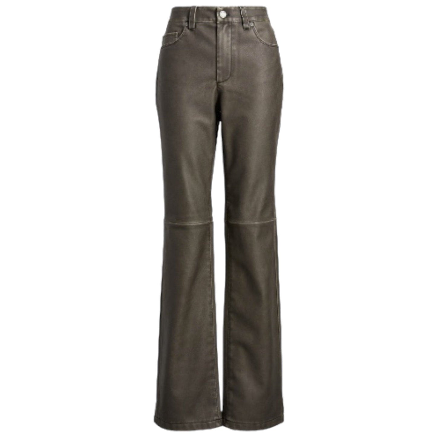 Hoyt Distressed Faux Leather Bootcut Pants BlankNYC