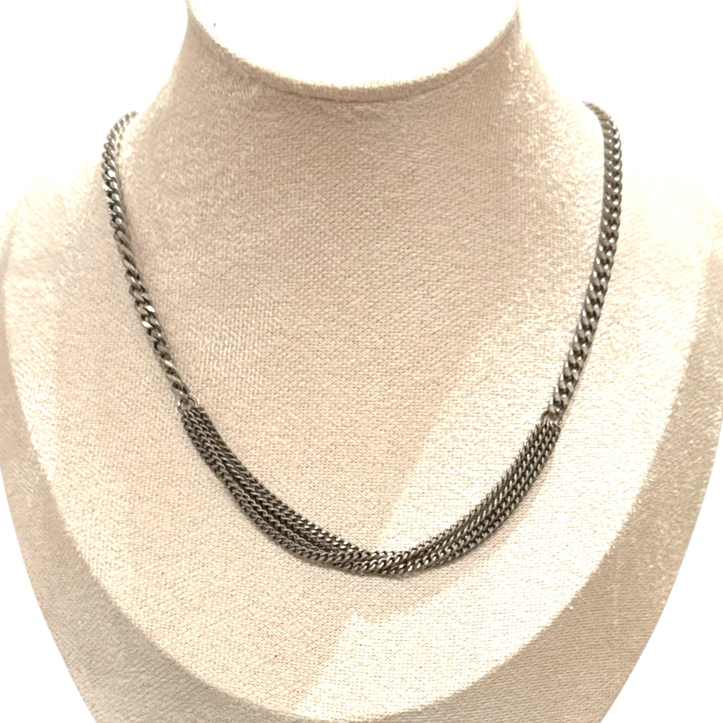 Silver Necklace with layered chains