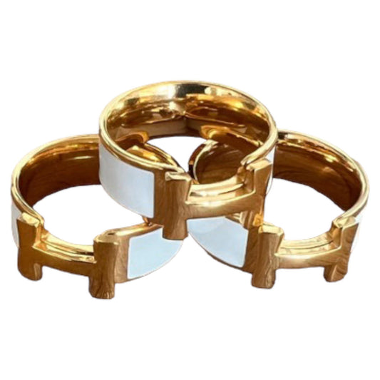 H White and Gold Rings