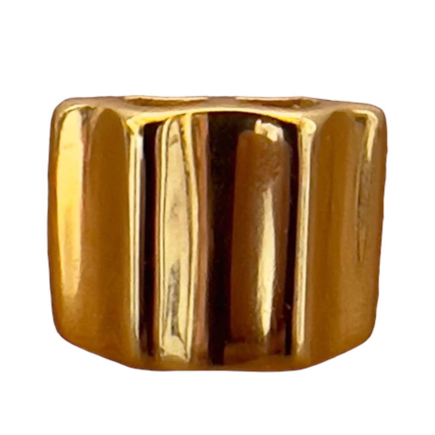 Gold or Silver Stainless Chunky Abstract Ring