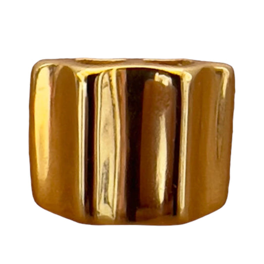 Gold or Silver Stainless Chunky Abstract Ring