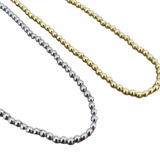 Stainless 4MM Bead Necklace