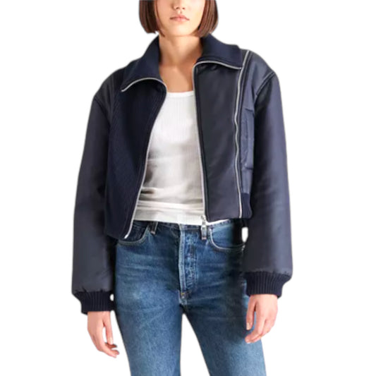 Storm Navy Bomber Jacket by Steve Madden