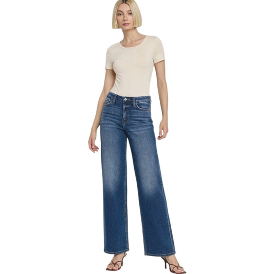 High Rise Full Length Loose Jeans