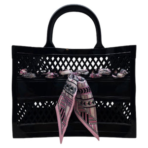 Cutout Jelly Tote w/ Scarf