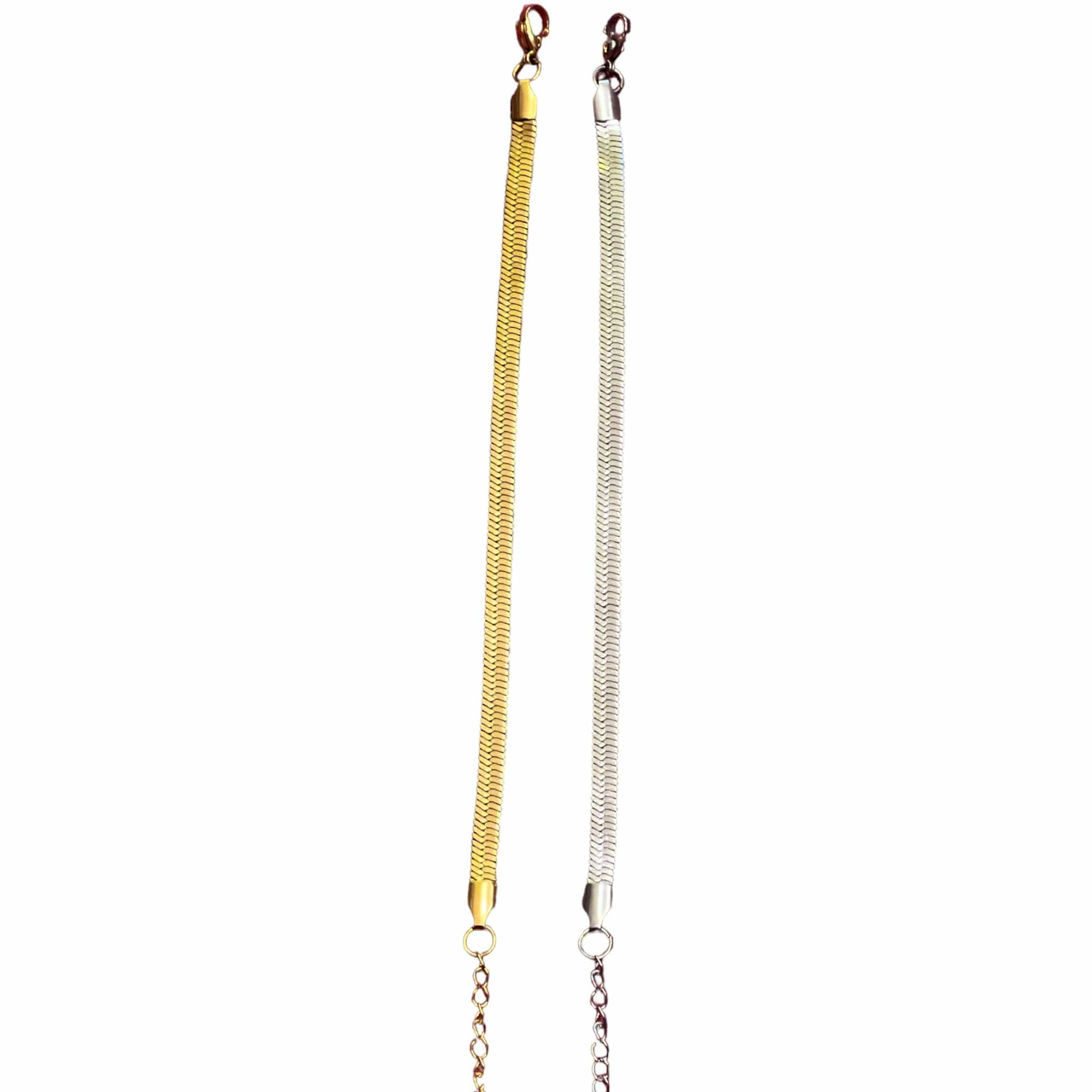 Gold Or Silver 5mm Herringbone bracelet
