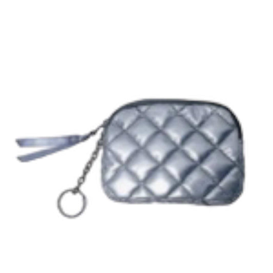 Diamond Gunmetal Patent Keychain Wallet