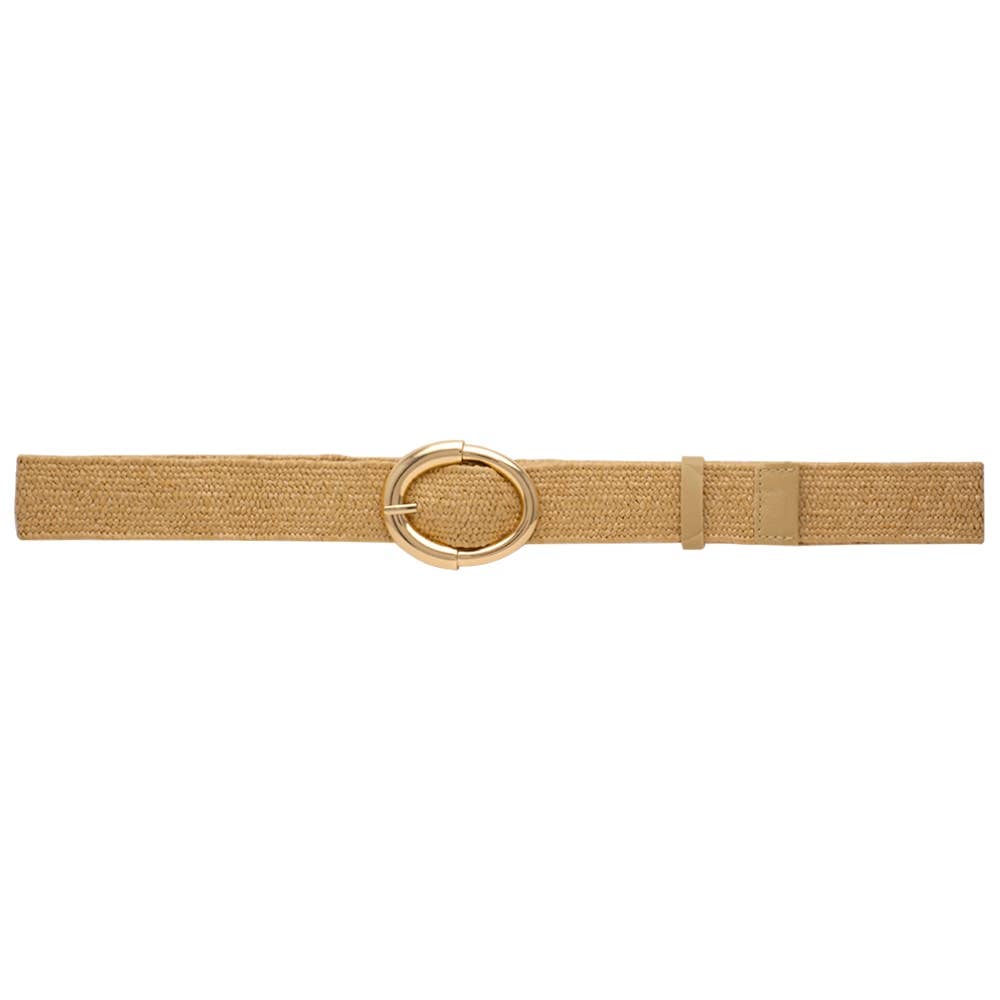 Khaki Oval Shaped Belt