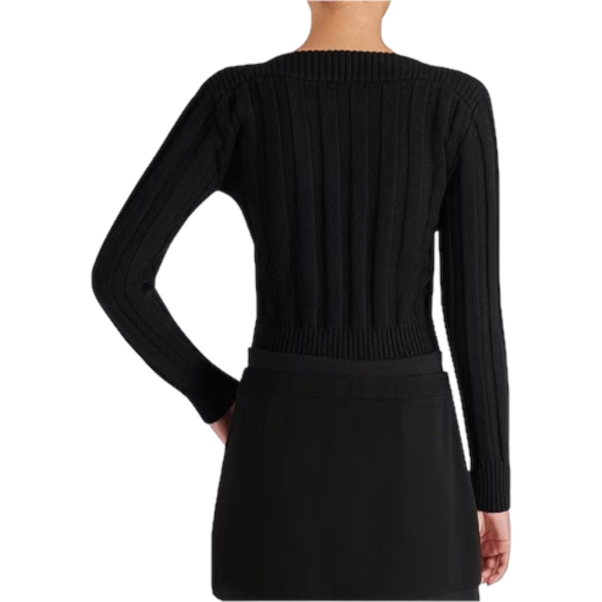 Serra Boat Neck Long Sleeve Ribbed Knit Sweater