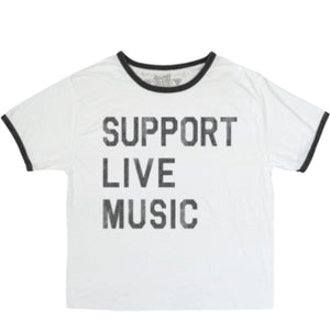 Retro Brand Support Live Music Ringer Tee